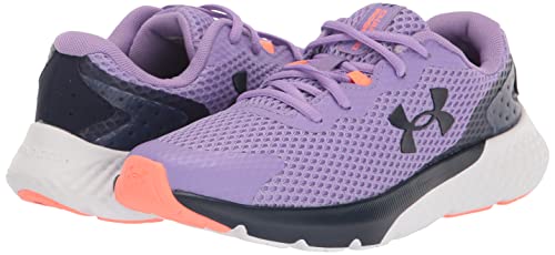 Under Armour Girls Charged Rogue 3 Running Shoe, Vivid Lilac (500)/Midnight Navy Blue, 6.5 Big Kid #TOP6