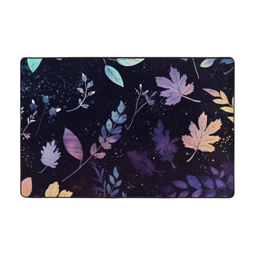 Tapis de sol absorbant grand format motif feuilles étoiles