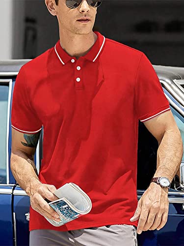 Image of Lymio Men's Polyester Regular Fit T Shirt || Polo T-Shirt || Pain T-Shirt (Plainpolo)