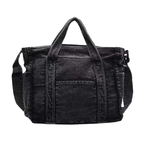 Japanese-Style Unisex Canvas Denim Bag - Multi-Way Handheld/Crossbody/Shoulder Messenger Tote