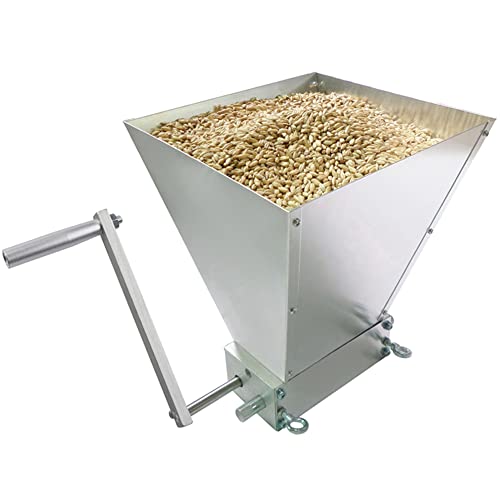 JNPGVTCD Trituradora de Malta, trituradora de Granos, Molinillo de Cebada Ajustable con 2 Rodillos y tolva de Gran Capacidad, Uso para fábrica de Cerveza casera.