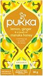 NEW Pukka Lemon, Ginger, & Touche de miel de thé à base de plantes biologiques - 20 Nombre (paquet de 1), Racine de réglisse & Pâtisserie de fleurs d'aînés, naturellement sans caféine, à base de plantes Biodégradables sachets de thé, profiter chaud ou glacé