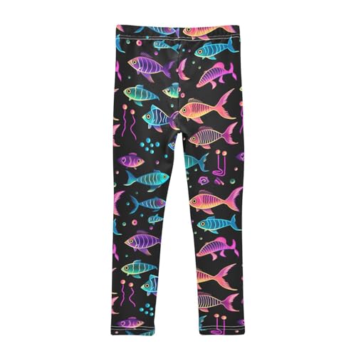 Kids High Waist Colorful Fish Leggings for Toddler Girls 4T 202b28842