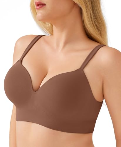 Popilush Seamless Bras for Women No Underwire Light Coffee Small - image 1