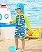 BesserBay Newborn Baby Boys Sun Protective Snaps Bottom Green Multicolor Long Sleeve Swimsuit Zip Front One Piece Submarine Rash Guard 0-3 Months