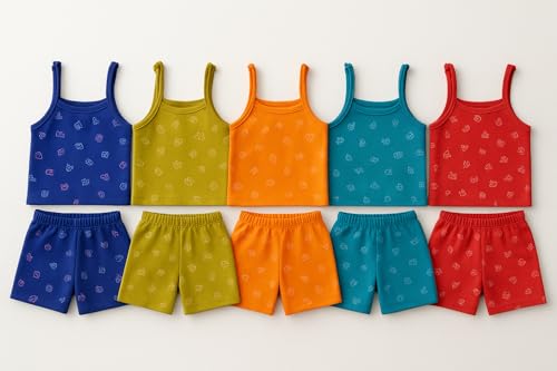 Image of New Born 0-3 Months Baby Wear Unisex Cotton Knot Jhabla Dress | Boy & Girl 6 Months Baby Dress Nightsuit, Bodysuit Jabla Clothing Baby Wear| Clothing Set for Born Baby Gift Pack | Pack Of 5 Combo