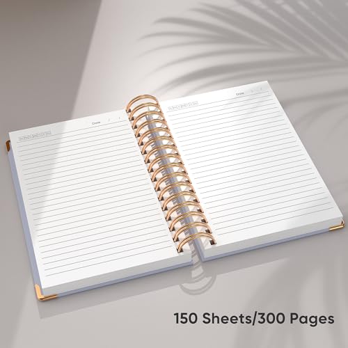 Carnet ligné à spirale A5 rigide couverture 150 feuilles pour note et bureau - 5