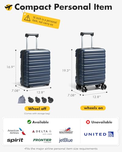 Lekesky 16 Inch Underseat Luggage