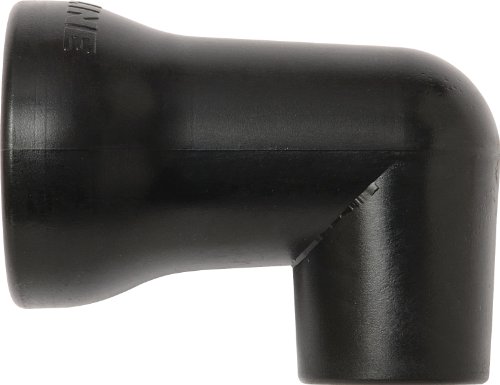 Loc-Line Coolant Hose Component, Black Acetal Copolymer, 90 Degree Nozzle, 1/2