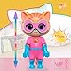 Just Play Disney Junior SuperKitties, 20 cm große katzenstark verwandelbare Ginny, 9-teilig, Kinderspielzeug ab 3 Jahren