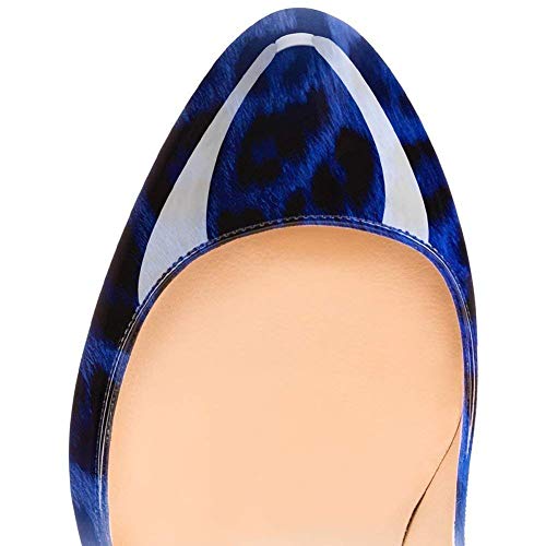 Fericzot Women's Party Stiletto Heels Sexy Round Toe Pumps Slip On High Heel Pumps Classics Pumps Basic Shoes Plus Size3