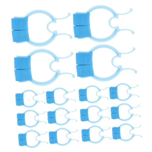 OATIPHO Clip Para Tapón Nasal Profesional 16 Piezas Tamaño Único Azul Para Entrenamiento De Respiración Pulmonar Uso Doméstico y Escolar