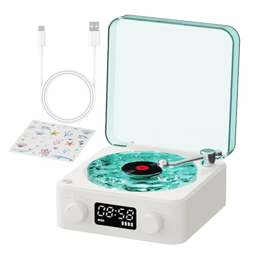 Giradischi - The Waves Smart Record Player - portatile vintage per dischi intrattenimento decorazione per la casa