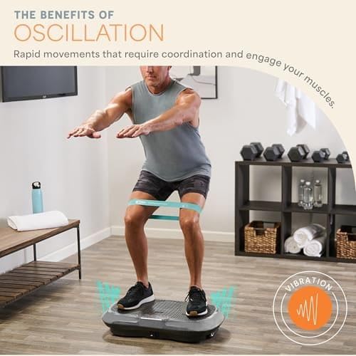 Lifepro Waver Vibration Plate Exercise Machine – High-Intensity Vibration for Muscle Activation, Full-Body Workout Vibrating Platform with Loop Bands, Fitness Equipment for Strength Toning & Fat Loss - Image 5