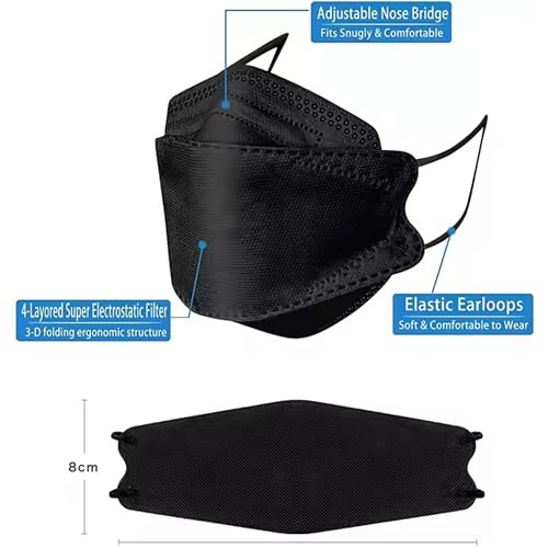 Image of KF94 Korean Fish Shape Reusable Face Mask with Inbuilt Nose Pin