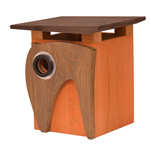 Rosso's International Art Deco Cedar Birdhouse, 6.25 by 6-Inch