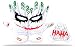 Scale Wear Design Joker Jester Football Receiver Gloves - Pro Grip Sticky Palms Elite Football Gloves Youth Adult Men Kids Boys Small Medium Large XL XXL Tacky White Jester (Youth - Medium)