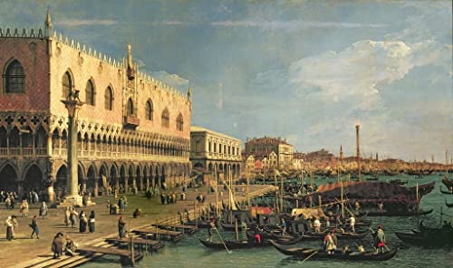 Affiche Venise Palazzo Ducale de Canaletto | Impression sur toile grand format pour salon 60x90cm