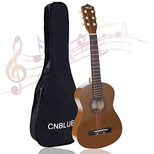 CNBLUE Acoustic Guitar Beginner Dreadnought Acoustic Guitar 30 inch Kids Guitar 1/2 Size Mini guitar â€‹Folk Small Guitar Steel Strings With Gig Bag (Brown)