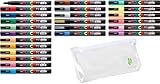 Uni POSCA Paint Marker Pen - Fine Point - Non Alcohol - Odorless Water Resistant Maker - Set of 24 (