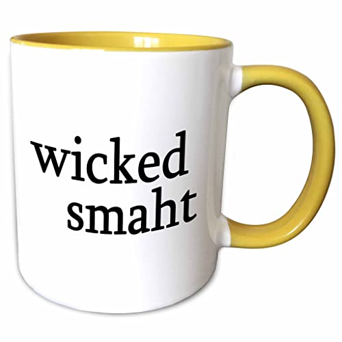 3dRose EvaDane - Funny Quotes - Wicked 15oz Two-Tone Yellow Mug