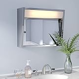 Ketcham SDL-2419-24' W x 19' H Sliding Door Series Surface Mounted Polished Edge Mirror Door Medicine Cabinet