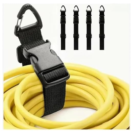 4Pcs Cable Storage Strap with Buckle, Heavy Duty Cord Management Organizer for Extension Cords and Hoses