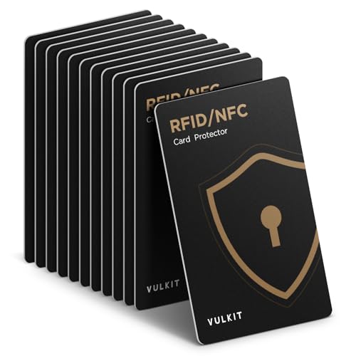 VULKIT RFID Blocking Cards 12 Pack Credit Card Protectors NFC Contactless Cards Protection for...