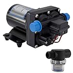 RecPro RV Water Pump | 12V Electric 4 Chamber Water Pump with Pressure and Bypass Switch | 45 PSI Max Draw 8.0AMP GPM…