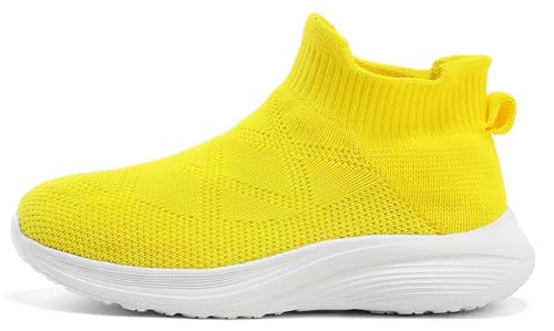 FUNCOS Kids Knit Sock Sneakers | Machine Washable Non-Slip Shoes for School & Tennis | Lightweight Walking Play Shoes for Little Kid/Big Kid2