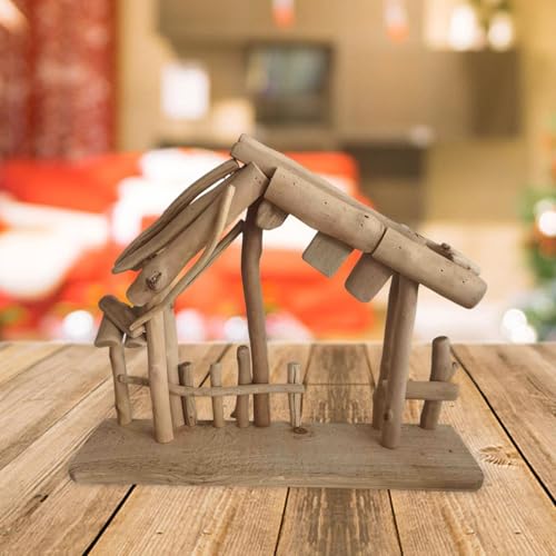 Ioensy Enfeite de manjedoura de decorações de Natal Fácil de armazenar Fácil de instalar Estábulo de