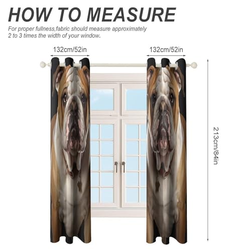 Rideaux occultants bouledogue anglais isolation thermique de salon