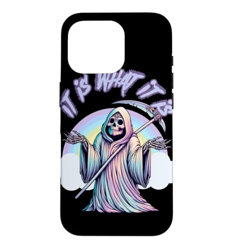 It Is What It Is Pastel Goth Grim Reaper �t�@�j�[�O���t�B�b�N �X�}�z�P�[�X iPhone 16 Pro �p