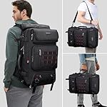 WITZMAN Carry on Travel Backpack for Men Women Airline Approved Convertible Nylon Duffle Backpack Luggage Bag (B682 Black) - Image 2