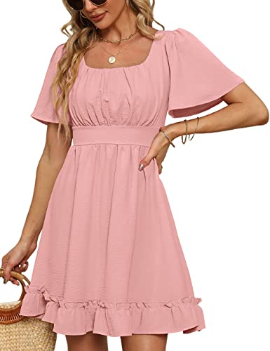 Weeso Pink Dresses For Women Casual Summer Empire Waist Dress Xs #TOP1