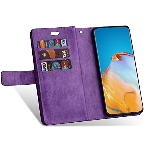 Lhyxuuk Capa para Samsung Galaxy S23 Ultra, 9 compartimentos para cartão, carteira de couro magnétic