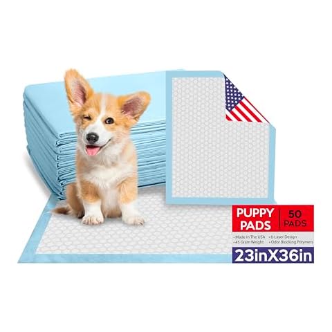 AbsorbEase® Large Puppy Pee Pads 23"x36" | Dog Pee Training Pads | Disposable Pet Piddle and Potty Pads for Puppies | Dogs | Doggie| Cats | Rabbits ((50 Count 23" x 36" )) Cover