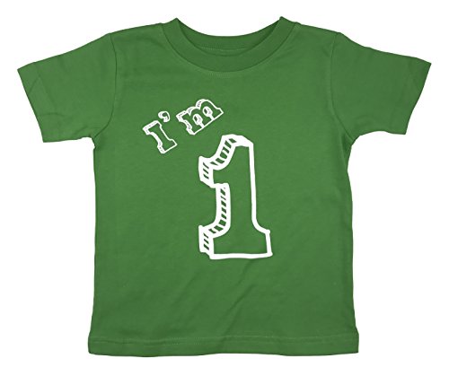 I'm 1 T-Shirt - One Year Old Birthday Party (18 Month, Lime Green)