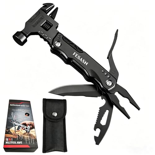 Fesasn Adjustable Wrench Multitool Hammer, 16 in 1