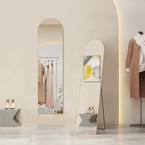 Arched Mirror Full Length, Upgraded 16"x59" Body Wall Mirrors with
