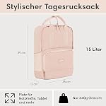 Rucksack Damen & Herren - No 6 - Daypack mit 16 Zoll Laptopfach - Rucksäcke für City Schule Business - Schulrucksack Mädchen Teenager - Wasserabweisend – Bild 3