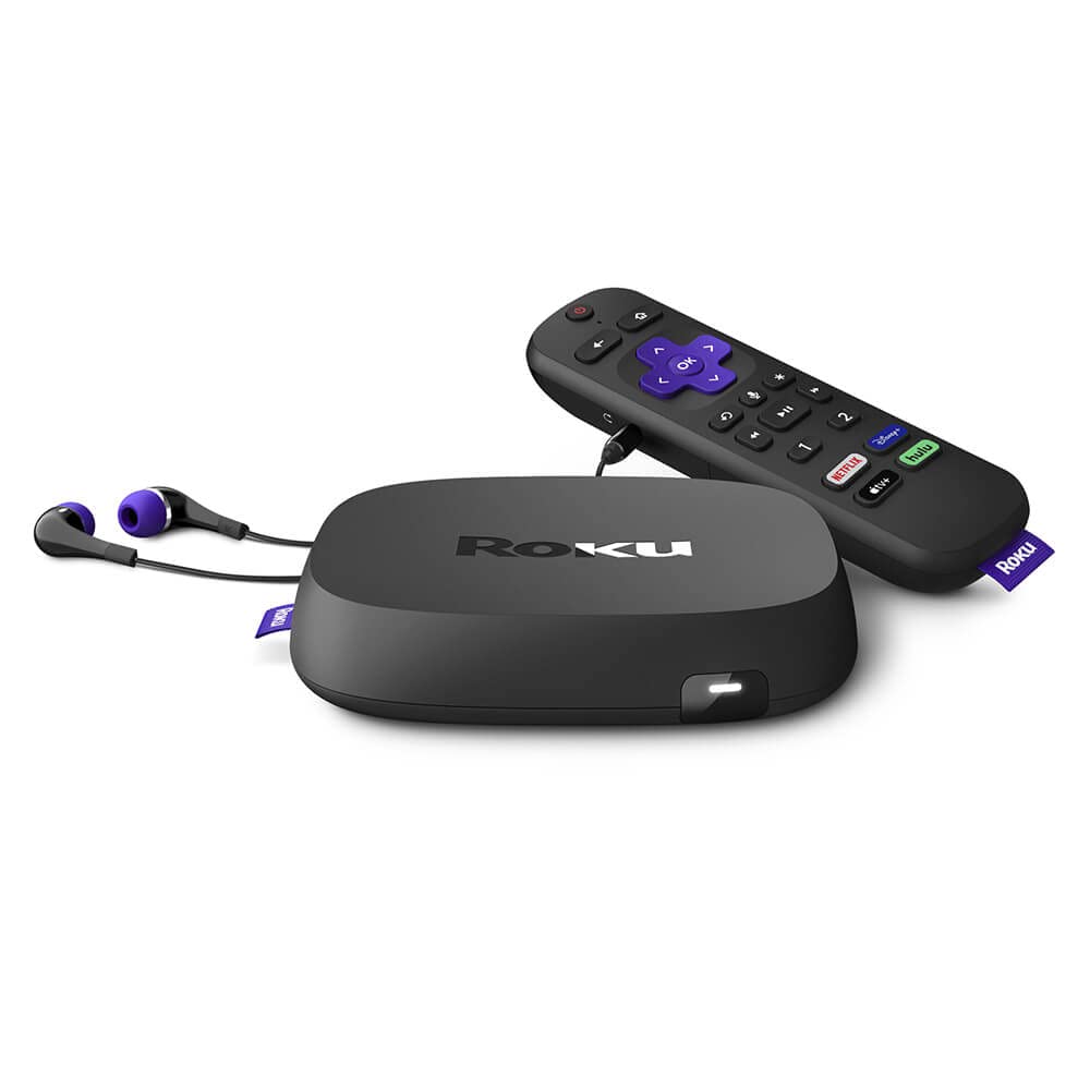 Roku Ultra 2020 | Streaming Media Player HD/4K/HDR, Bluetooth Streaming, andRoku Voice Remote with Headphone Jack and Personal Shortcuts, includes Premium HDMI Cable (Renewed)