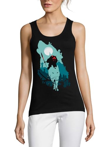 Camiseta sin mangas mujer Atspauda Anime 179 de algodón negro para ropa casual de verano