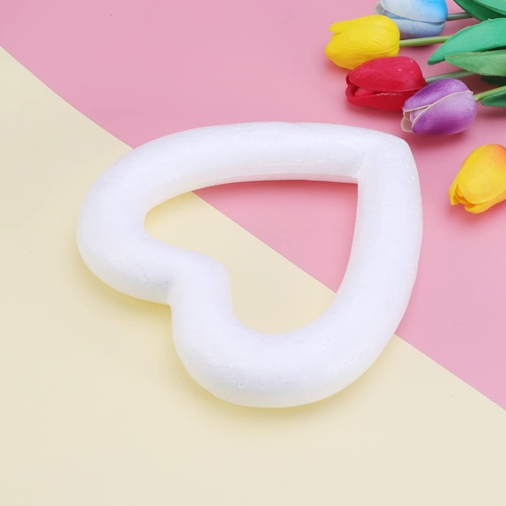 STOBOK 10pcs Love Bubble Wedding Wreath Form Wreath Making Kit Polystyrene Craft Shape Wreath DIY Supplies Polystyrene Wreath Wedding Frame Valentine Wreath Form Foam Heart