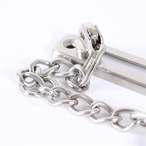Cerradura de cadena para puerta en acero inoxidable antirrobo con soporte 5