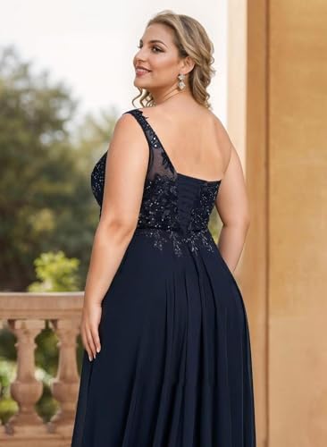 One Shoulder Illusion Evening Formal Dresses for Women 2025 Sequin Lace Mother of The Bride Dresses with Slit3