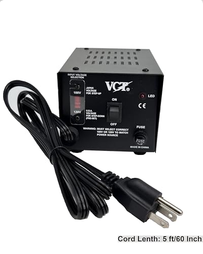 VCT VT-1000J - Japanese Step Up/Down Voltage Transformer Converts Japan 100 Volts To 120Volts OR Vice Versa -1000 Watt,black2