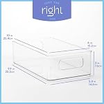 primebox - Clear Plastic Organizing Containers, 4 Pack - Stackable Storage Bins with Handles, 10"x6"x3" - Image 3