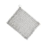 susiodeu Limpiador de cadenas confiable para manchas difíciles en sartenes de hierro fundido y utensilios de acero inoxidable en la cocina. Limpiador de cotas, medio