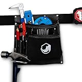 STRONGLAD 5-pocket Carpenter tool belt, Carpenter's Tool belts, Construction tool pouch, Toolbelts, Apron, Toolbelt, Small tool pouch, bag, Tool pouches, garden work, Tool belts for men, Black